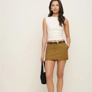 reformation parker linen skort